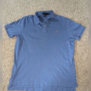 Vintage Polo by Ralph Lauren Men's Blue Polo Shirt Size L